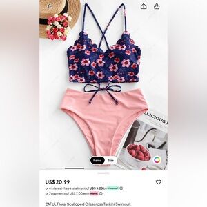 NWT Women’s Zaful Tankini Swimsuit